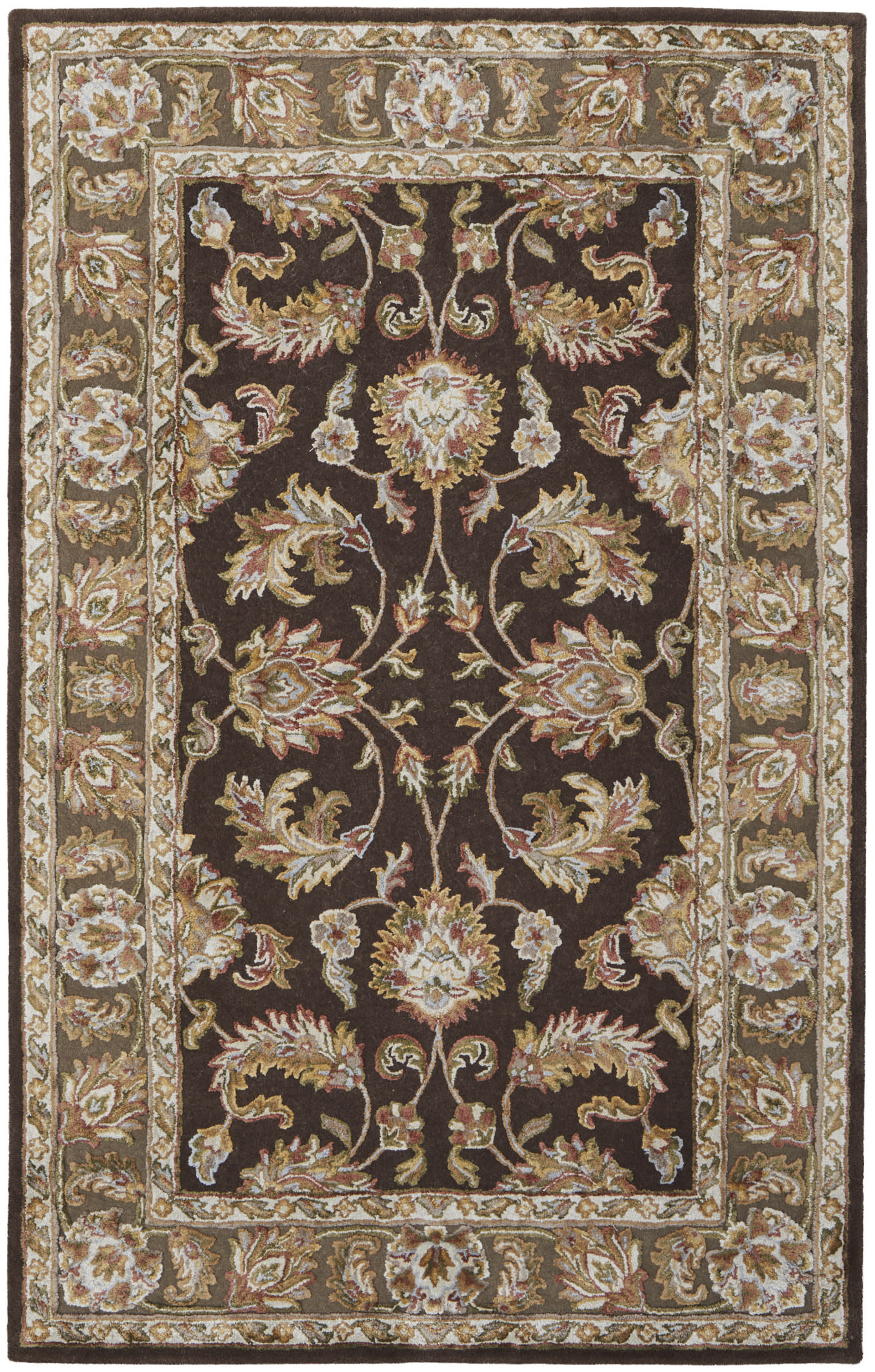 Feizy Prescott Traditional Oriental, Brown/Tan/Ivory, 5' x 8' Area Rug
