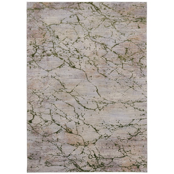 Feizy Pryor Modern Abstract, Taupe/Green/Tan, 1'6" x 1'6" Swatch Sheen Casual Gradient & Ombre Design Carpet for Living Dining Bed Room
