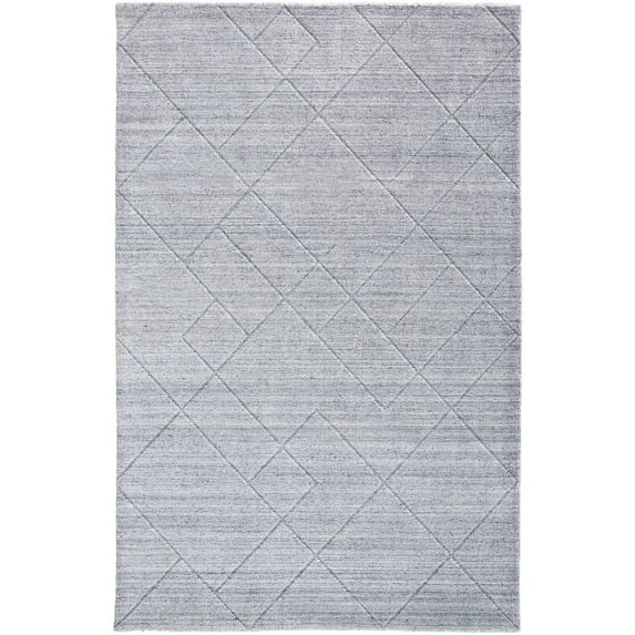Feizy Redford Transitional Solid, Gray/Silver, 2' x 3' Accent Rug Sheen Handmade Casual Geometric Floor Rug for Living room Bedroom