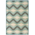 thumbnail image 1 of Feizy Saphir Cabo Modern Chevron, Blue/Ivory, 2'2" x 4' Accent Rug Sheen Fade Resistant Global Trellis & Lattice Design Carpet for Living Dining Bed Room, 1 of 2