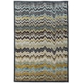thumbnail image 1 of Feizy Saphir Cabo Modern Chevron, Brown/Gold, 7'6" x 10'6" Area Rug Sheen Fade Resistant Bohemian & Eclectic Houndstooth Design Carpet for Living Dining Bed Room, 1 of 9
