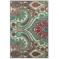 thumbnail image 1 of Feizy Saphir Obzeet Modern Paisley, Tan/Taupe/Blue, 5'3" x 7'6" Area Rug Sheen Cottage Design Carpet for Living Dining Bed Room, 1 of 4