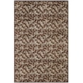 thumbnail image 1 of Feizy Saphir Transitional Abstract, Tan/Brown, 7'6" x 7'6" Round Rug Sheen Casual Animal Print Design Carpet for Living Dining Bed Room, 1 of 2