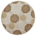 thumbnail image 1 of Feizy Saphir Transitional Polka Dots, Tan/Brown/Ivory, 7'6" x 7'6" Round Rug Sheen Casual Distressed Design Carpet for Living Dining Bed Room, 1 of 2