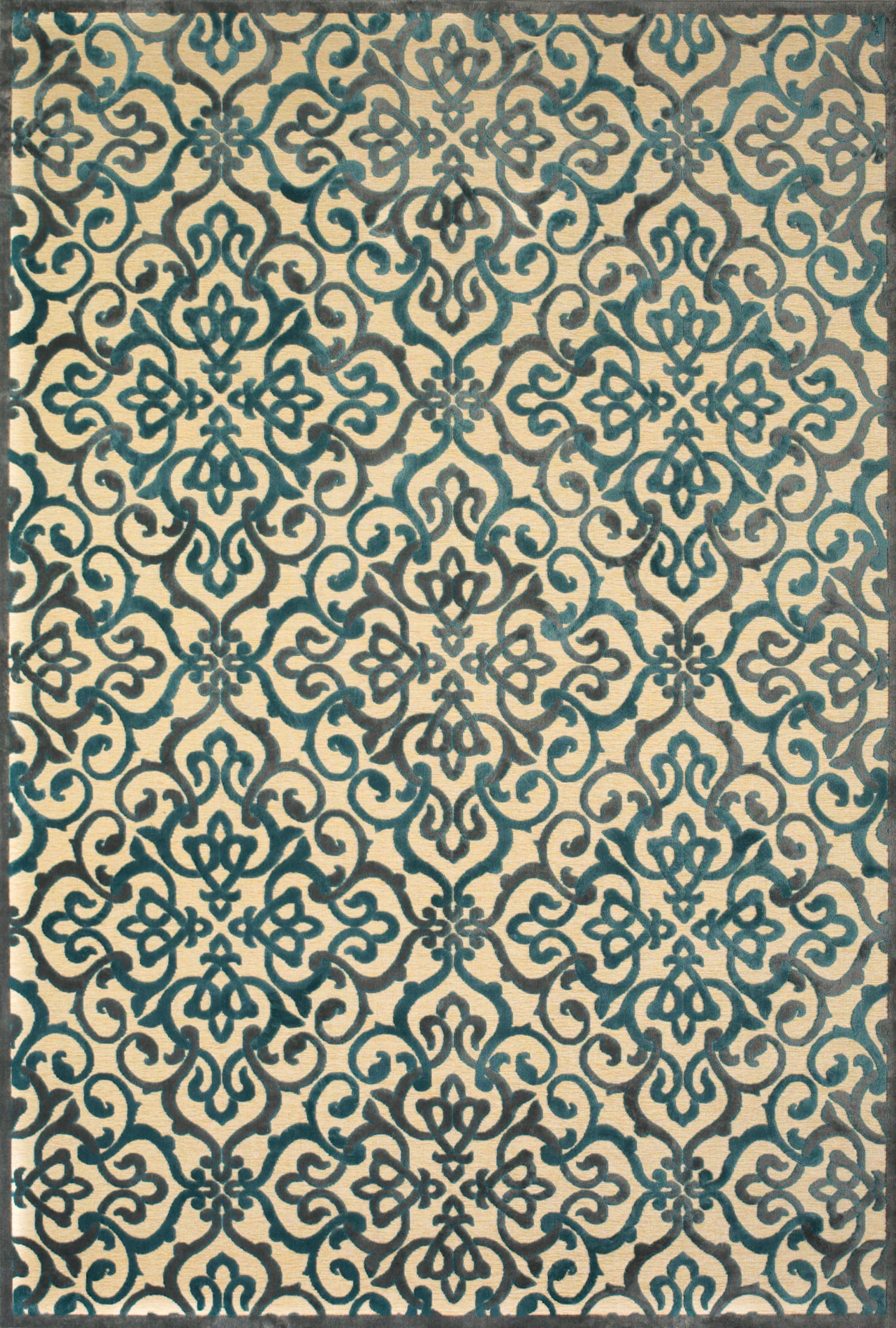 Feizy Saphir Yardley Modern Scroll, Tan/Blue/Taupe, 7'6 Feizy Saphir Yardley Modern Scroll, Tan/Blue/Taupe, 7'6