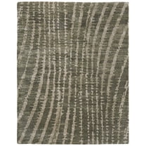 Feizy Skyview Modern Abstract, Green/Tan, 1'8" x 2'10" Accent Rug Easy Care Stain Resistant Pet & Kid Friendly Industrial Stripes Design Carpet for Living Dining Bed Room
