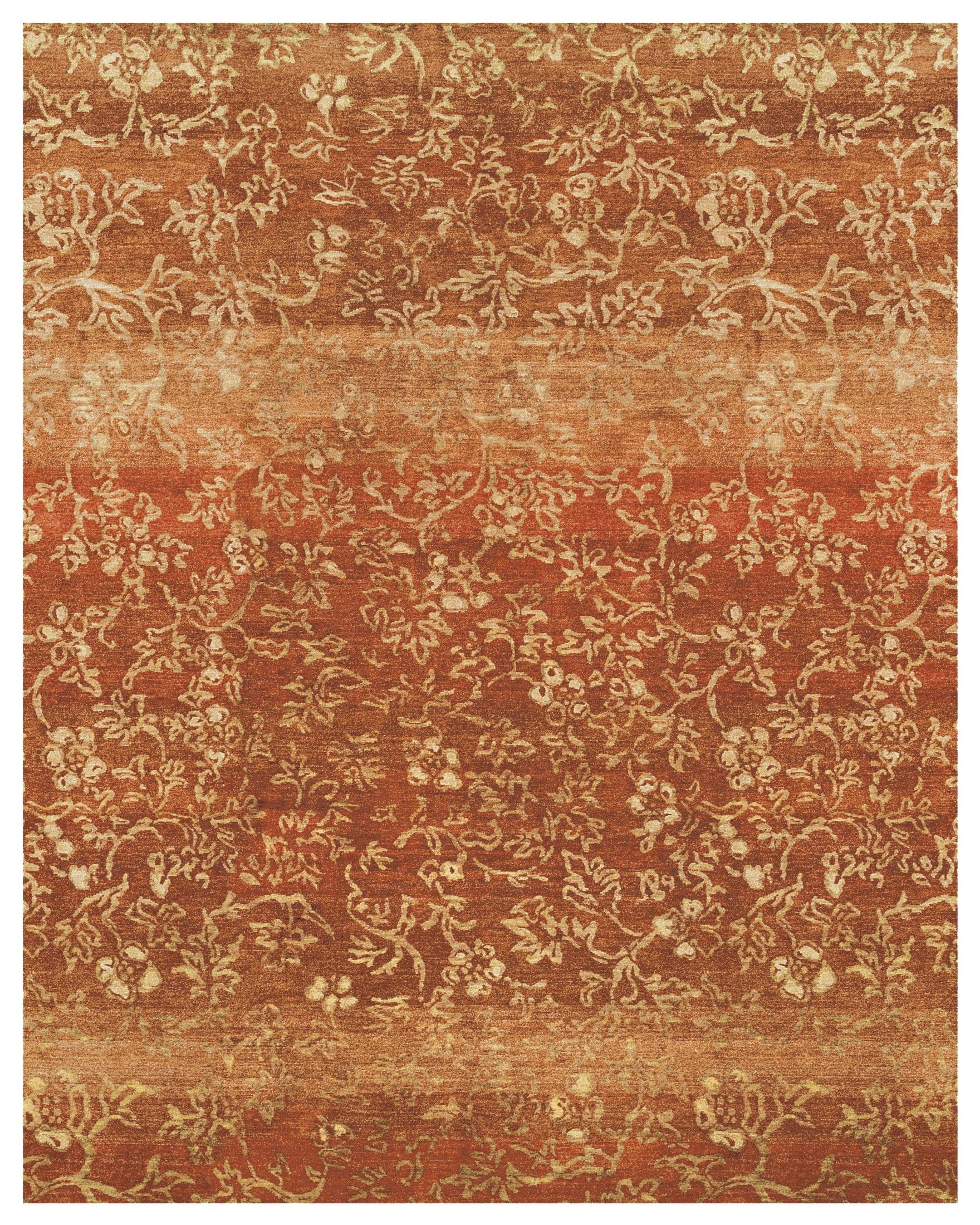 Feizy Verdigris Transitional Floral & Botanical, Red/Orange/Gold, 8'6 ...