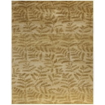 Feizy Verdigris Transitional Floral & Botanical, Tan/Yellow/Orange, 4' x 6' Accent Rug Stain Water Resistant Pet & Kid Friendly Rustic Gradient & Ombre Design Carpet for Living Dining Bed Room