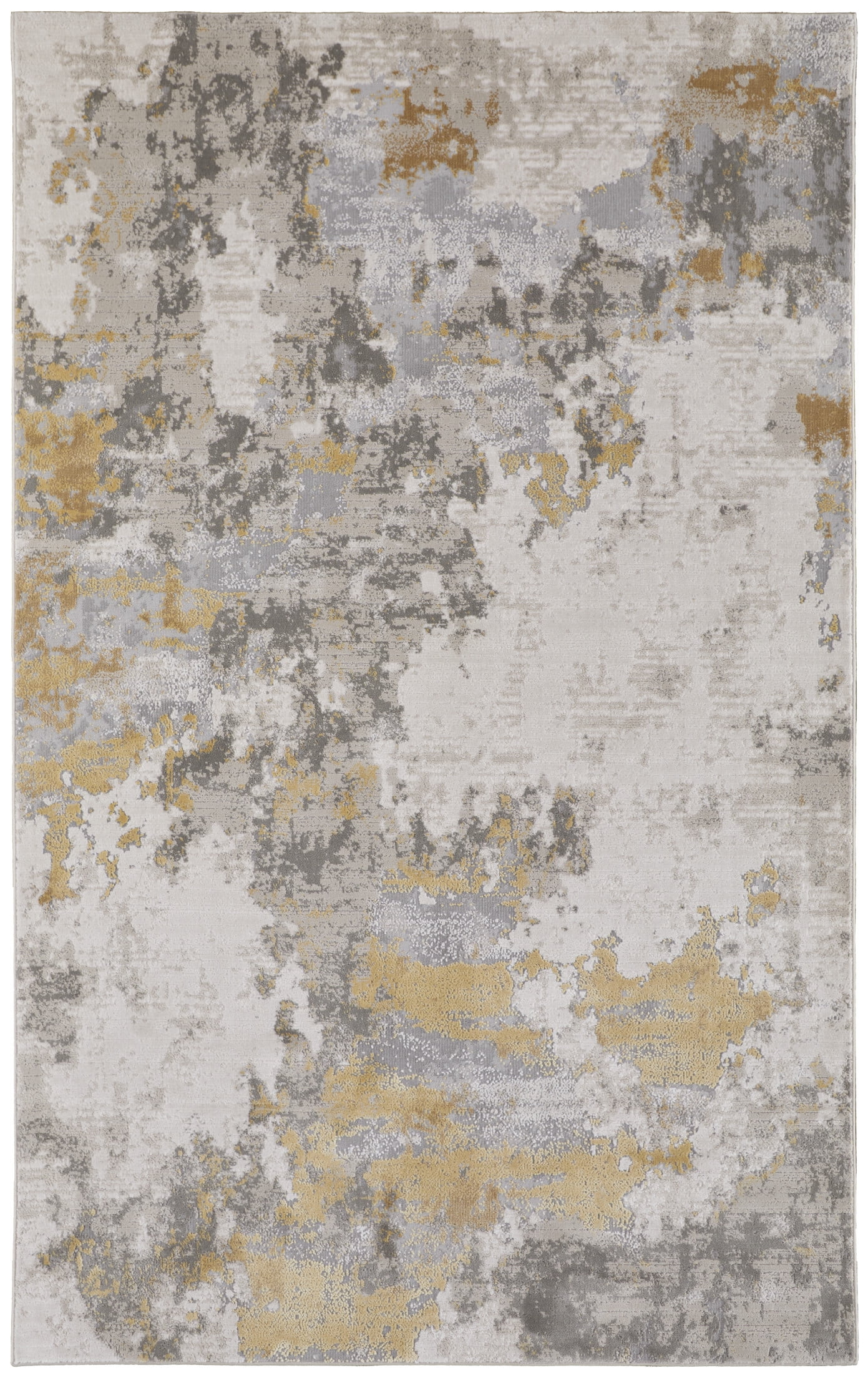 Gray Rectangular Hand-knotted Synthetic Easy Care Area Rug