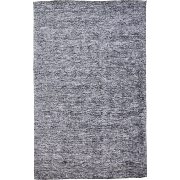 Feizy Zaria Transitional Abstract, Gray/White/Blue, 8' x 11' Area Rug Sheen Fade Resistant Casual Solid Floor Rug for Living room Bedroom