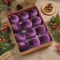 thumbnail image 1 of Fek888 Christmas Balls Ornaments Big 12 Pcs Velvet Christmas Balls Flocked Christmas Tree Ornaments Plastic Balls Xmas Decorative Hanging Ornaments Christmas Tree Decoration 3.15 Inch, 1 of 7