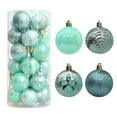 thumbnail image 1 of Fek888 Christmas Balls Ornaments Large 24pcs Christmas Bucket Painted Plastic Ball Christmas Decoration Christmas Tree Decoration Pendant, 1 of 6