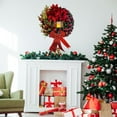 thumbnail image 1 of Fek888 Christmas Wreath with Lights Christmas Wreaths Decorated With Lantern, Berries And Bows, Christmas Decor Indoor Outdoor Home Door Window Holiday Festival Decorations, 1 of 7