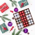 thumbnail image 1 of Fek888 Large Christmas Balls Ornaments Plastic Christmas 3CM-72PCS Electroplated Set Christmas Tree Pendant Kraft Paper Box Decorations, 1 of 5