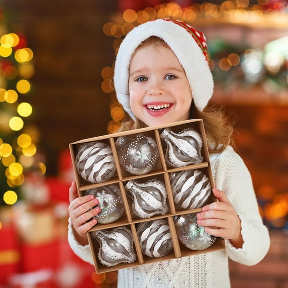 Fek888 Large Christmas Balls Ornaments Red Christmas Tree Decorations Ornament Set Shatterproof Ornaments Hanging Decor For Party Tree Decoration