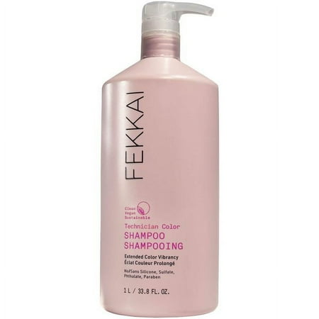 Fekkai Technician Color Shampoo - 1 Liter - Extends Vibrancy of Color-Treated Hair - Salon Grade, EWG Compliant, Vegan & Cruelty Free