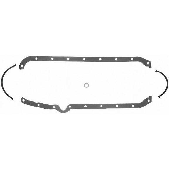 Fel-Pro Performance 1802 FEL1802 57-74 SMALL BLOCK CHEVY 262-400; H/P OIL PAN GASKET, RUBBER COATED MULTIPEACE; 3/32 IN THICK