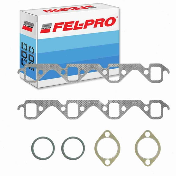Fel-Pro Exhaust Manifold Gasket Set compatible with Ford E-150 Econoline 5.0L 5.8L V8 1975-1996