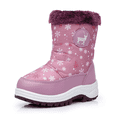 thumbnail image 1 of Felabo Kids Girls Snow Boots Stay Warm Water Resistant Slip Resistant Faux Fur Lined Mid Calf Winter Shoes (Toddler/Little Kid), 1 of 7