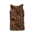 thumbnail image 1 of Felcia Women Leopard Print Vest Tank Top Sleeveless Round Neck Top, 1 of 5