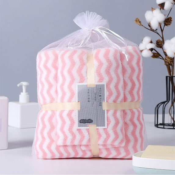 Feledorashia 2 Pcs Bathroom Towel Sets Super Soft Towel Set High Water Absorbent Bath Towel Sets Bathroom Supplies