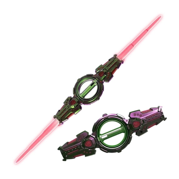Feledorashia 42.5" Light Up Spin Saber, Retractable, Red, 1 Pack