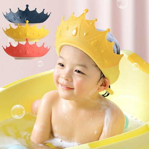 Feledorashia Baby Shower Cap Bathing Cap Soft Adjustable Visor Hat Safe Shampoo Shower Bathing Protection Bath Cap for Toddler, Baby, Kids, Children,Red