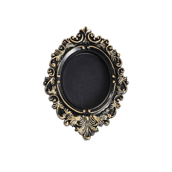 Feledorashia Baroque Picture Frame, Gothic Wall Photo Frame, Ornate Hollow Display for Photos Dried Flowers and Wall Decor, Carved Look Border with Deep Opening and Hanging or Tabletop Placement