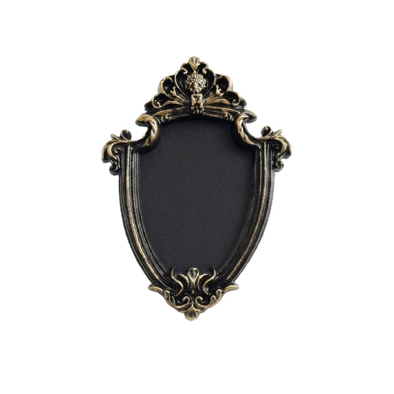 Feledorashia Baroque Picture Frame, Gothic Wall Photo Frame, Ornate Hollow Display for Photos Dried Flowers and Wall Decor, Carved Look Border with Deep Opening and Hanging or Tabletop Placement