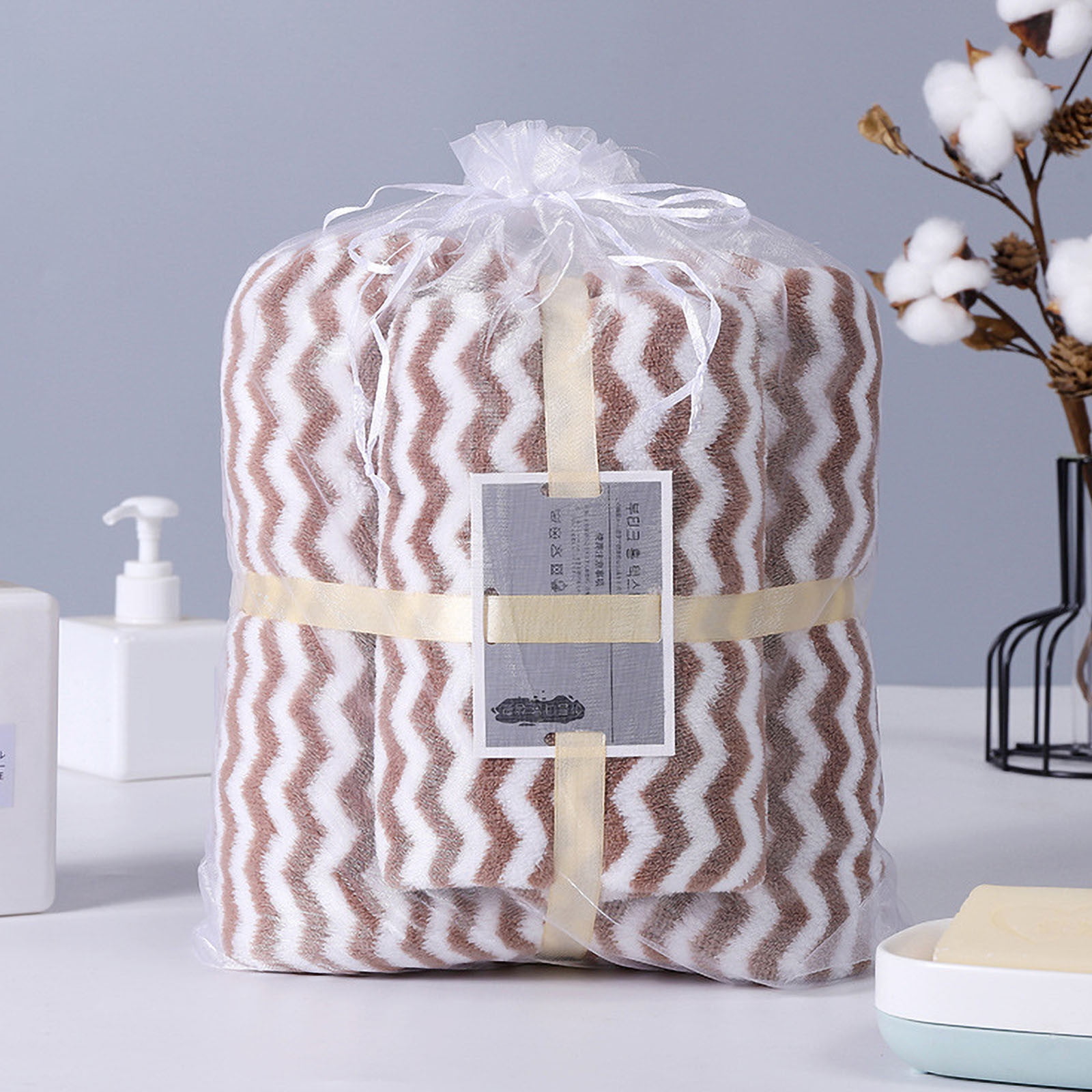 Feledorashia Bathroom Bath Towel Set 2 Piece Soft Water Absorbent ...