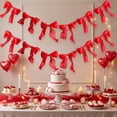 thumbnail image 1 of Feledorashia Bow Ribbon Garland, Party Bunting Decoration, Streamer for Wedding Birthday Shower Anniversary Wall Backdrop Table and Decor, Preassembled Fabric Bows with Continuous Cord and Shape, 1 of 6