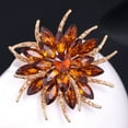 thumbnail image 1 of Feledorashia Brooches for Women Gifts for Mom Three Colors Gold Plated Rhinestone Crystal Bouquet Flower Scarf Pin & Brooch, 1 of 3