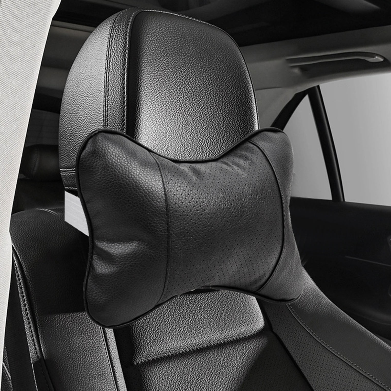Leather car pillow discount