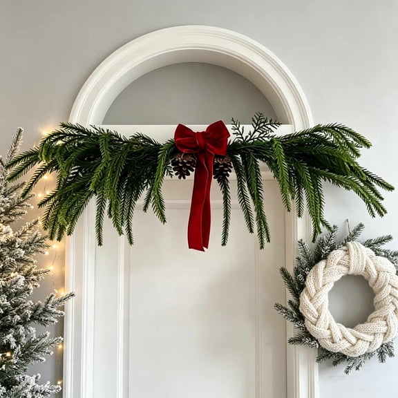 Feledorashia Christmas Bell Door Swag, Seasonal Home Decoration, Door Hanging Decor, Christmas Accent for Shelf Mantel Table Entryway Party and Home Display Using Decorative Material with Defined