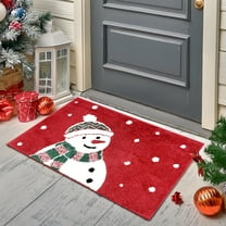 Feledorashia Christmas Door Mats Non-Skid Christmas Rugs Xmas Holiday Welcome Floor Mats Indoor/Outdoor Welcome Doormat Entrance Porch Mats, 60x40cm