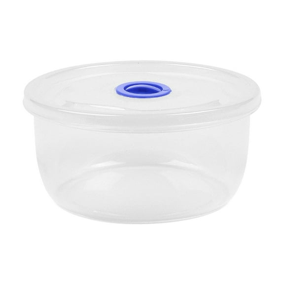 Feledorashia Clear Plastic Food Storage Container, Household Food Storage Containers with Lids Round Food Preservation Box,6.3x2.95in
