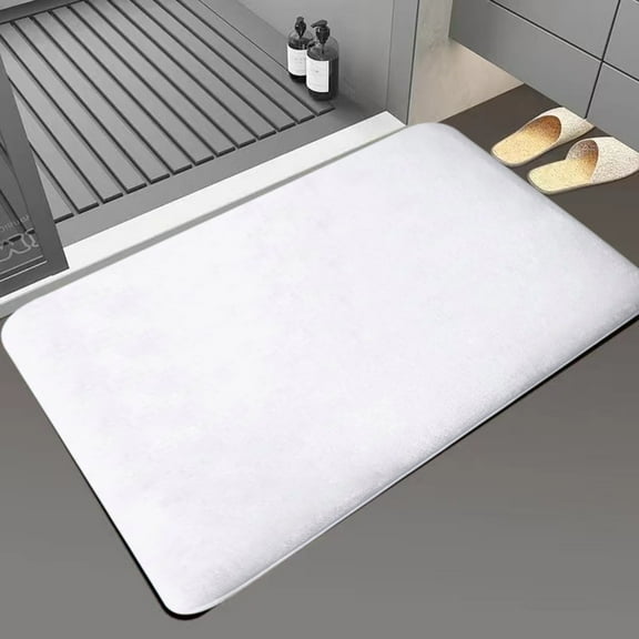 Feledorashia Coral Velvet Solid Color Floor Mat-bathroom Living Room Entrance Water Absorbing and Non Slip Mat- Bedroom Floor Mat-carpet