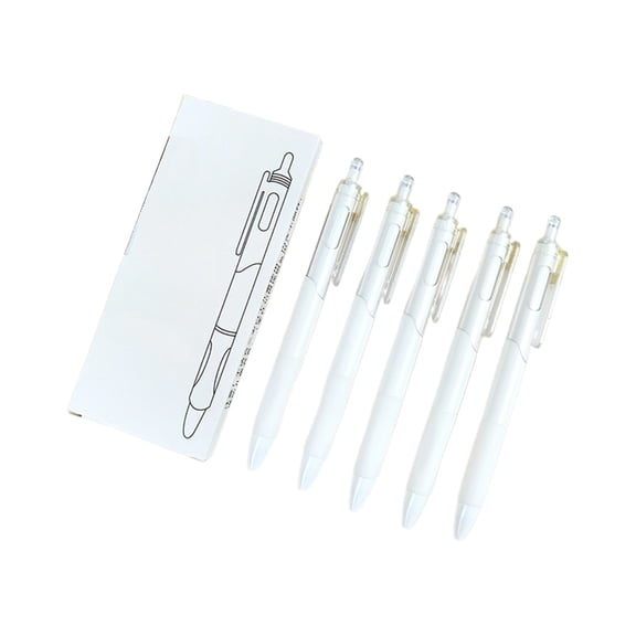 Feledorashia Drying Pen Black Pen Set, Plastic Ink Pens, Long-Lasting Smooth Writing Pens with Comfortable Grip, Portable Press Clip Design for Office and Daily Use
