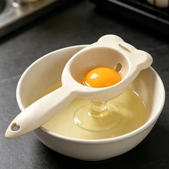 Feledorashia Egg Separator, Yolk Filter, Straw Material Kitchen Egg White Separator Tool for Baking and Cooking Prep, Durable and Easy To Clean Egg Yolk Separator for Efficient Egg White Separation