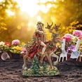 thumbnail image 1 of Feledorashia Enchanted Goddess On Reindeer Garden Stake,Acrylic Fantasy Figurine with Christmas Tree Accents,Weatherproof Outdoor Yard Art Decor for Patio,Lawn,and Festive Garden Display, 1 of 6