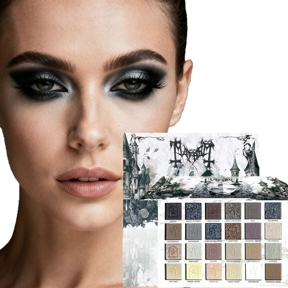 Feledorashia Halloween Eye Shadow Palette, Christmas Eye Makeup Kit, 24 Color Pearlescent Matte Glitter Sequins, Long Lasting Portable Eye Makeup