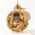 thumbnail image 1 of Feledorashia Lighted Christmas Ornament, Scripture Keepsake Ornament, Hanging Decor for Christmas Tree and Memorial Display, Clear Acrylic Globe with Printed Scene Hanging Cap and Soft Light, 1 of 7