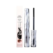 Feledorashia Mascara, Black Washable Metal Wand Waterproof Long Lasting Lash Extensions Threaded Mascara, 3D Curling Natural Length Slim Volume Building Steel Tube Eyelash Prime