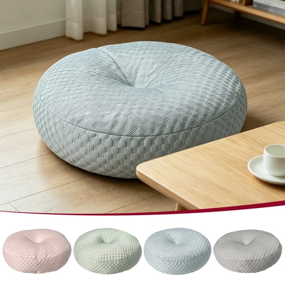 Feledorashia Meditation Floor Pillow, Round Seat Cushion, Breathable Ice Bead Cushion for Office and Home Use, Soft Comfortable Pad with Non-Slip Bottom and Removable Washable Cover