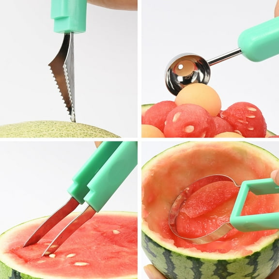 Feledorashia Multifunctional Fruit Ball Digger - Fruit Scooper Watermelon Knife for Ice Cream Melon, Easy To Make Delicious Fruit Balls, Dig Pulp Separator Fruit Slicer