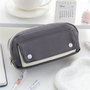 Feledorashia Multifunctional Nylon Pencil Pouches Large Capacity Double-Layer Pencil Case Student Pencil Bags Office School Supplies