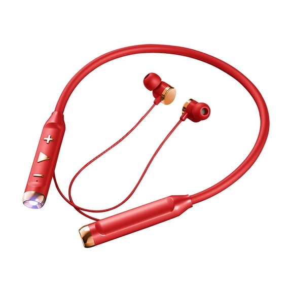 Feledorashia Neck Hanging Bluetooth Headset with Flashlight, HIFI Sound, Long Battery Life, Ergonomic Design Comfortable to Wear, Sweat-Proof for Sports & Outdoor Activities