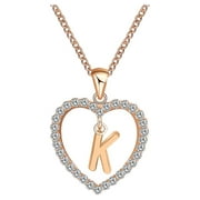 Feledorashia Necklaces for Women Valentine's Day Gifts Fashion Women Gift 26 English Letter Name Chain Pendant Necklaces Jewelry
