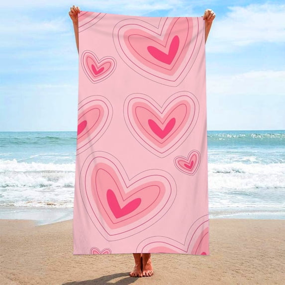 Feledorashia New 2024 Summer Vacation Oversized Microfiber Beach Towels Fashion Printed Pattern Beach Towel Lightweight Breathable Absorbent Quick Drying Beach Towel,71x35.4inch