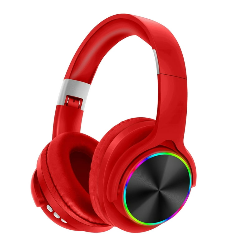 Feledorashia Over-Ear Bluetooth Headphones with Colorful Light